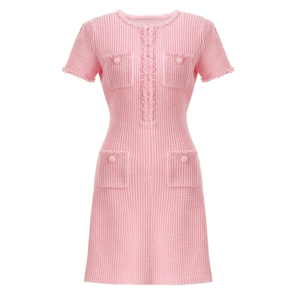 Beaded Knit A Line Dress