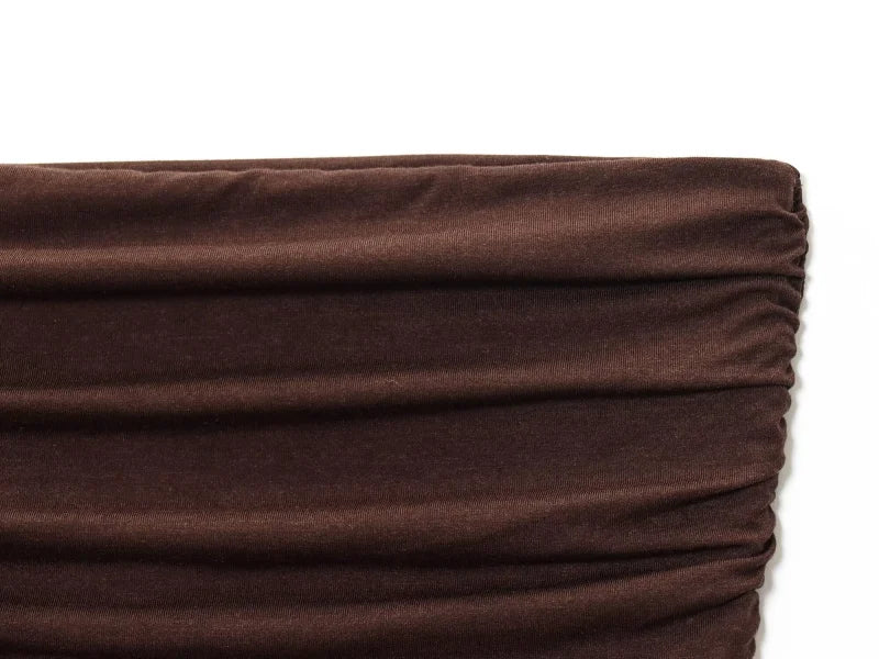 Elegant Strapless Off Shoulder Pleated Maxi Dress With Slim Silhouette