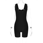 Women Sleeveless Playsuit Short Jumpsuit