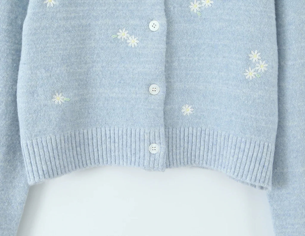 Effortless Embroidered Cardigan For Women