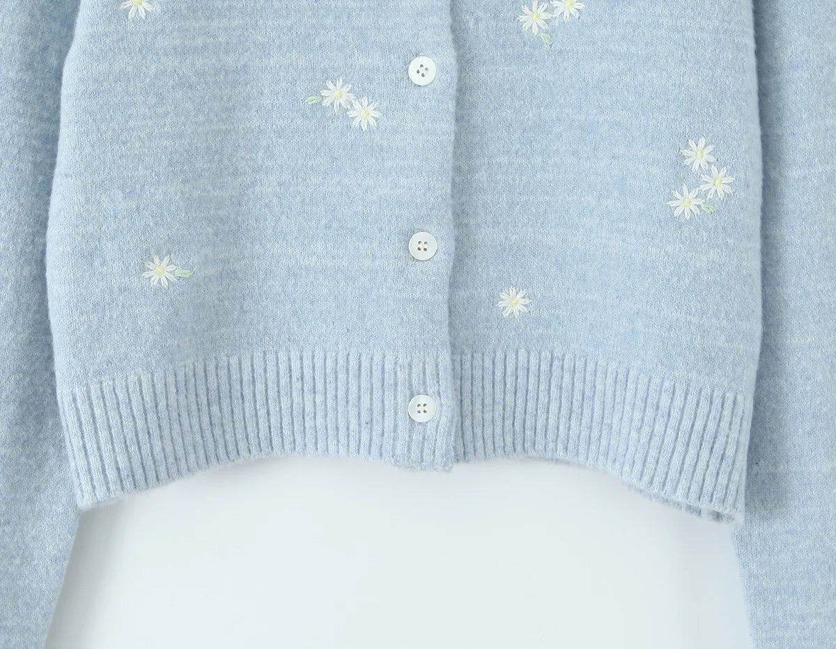 Effortless Embroidered Cardigan For Women