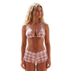 90s Nostalgia Halter Triangle Bikini Set