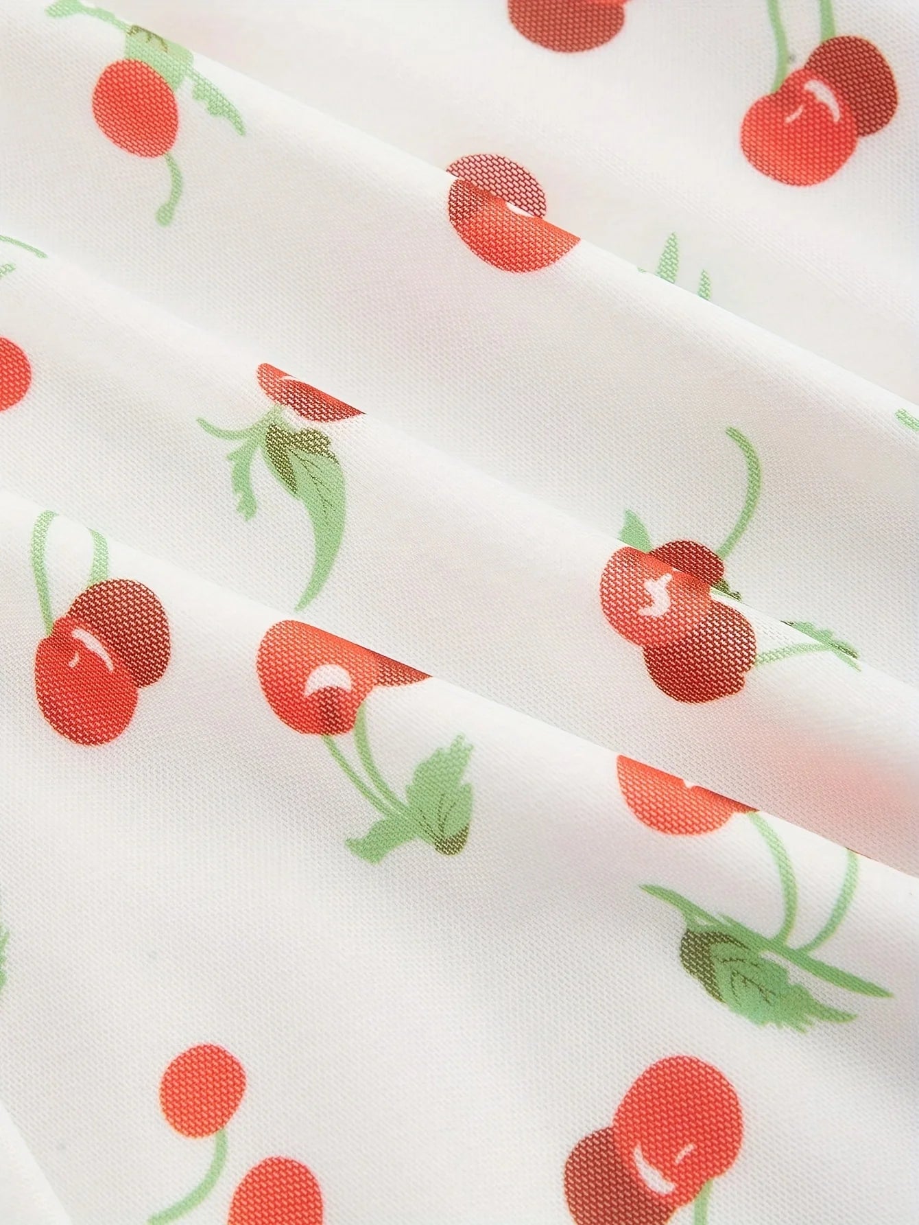Cherry Print Vintage Summer Dress With A-Line Swing Sundress