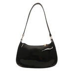 Retro Solid PU Leather Shoulder Bag For Women Chic Casual Hobo