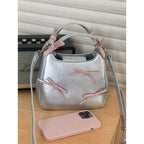Dreamy Harajuku Bow Bucket Bag Blue Crossbody