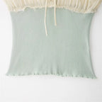 Patchwork Top For Women Casual Versatile With Elegant Vibe And Texture