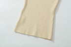 Knit Turn Down Collar Pullover For Women Slim Stretch Short Sleeve Top