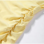 Backless Party Maxi Dress With O Neck Slim Pleated Ribbon Detail