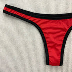 Y2K Retro Contrast Color Bikini With Backless Design And Adjustable Straps For Summer Beachwear