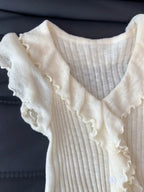 Elegant Bow Tie Wrap Crop Top Cardigan