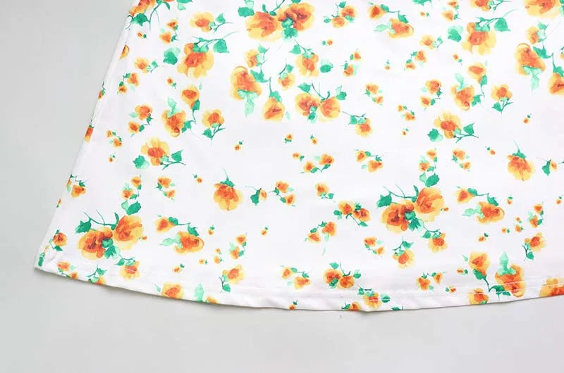 Floral Suspender Dress With Strapless