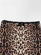 Leopard Lace Trim Two Piece Set
