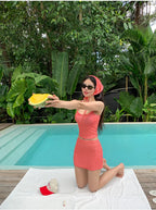 Girly Cute Style High-Waist Bikini Set