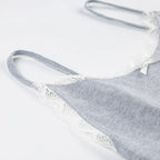 Lace Bow Detail Solid Color Jumpsuit High Stretch Form Fitting