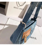 Denim Square Bag For Women Casual Chic Shoulder Messenger Purse With Modern Flair