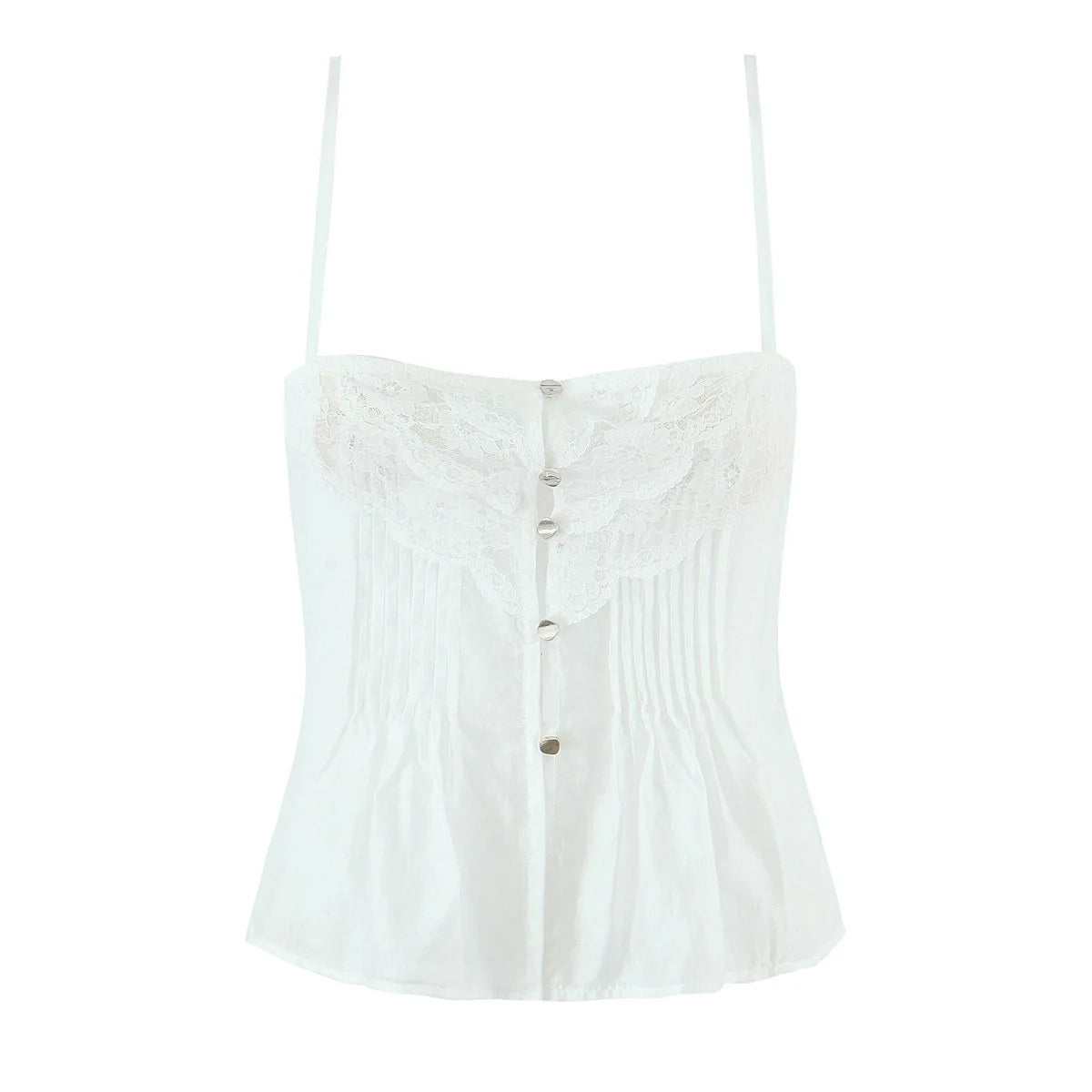 Lace Strap Boho Camisole Top Sheer Cotton Rayon Sleeveless