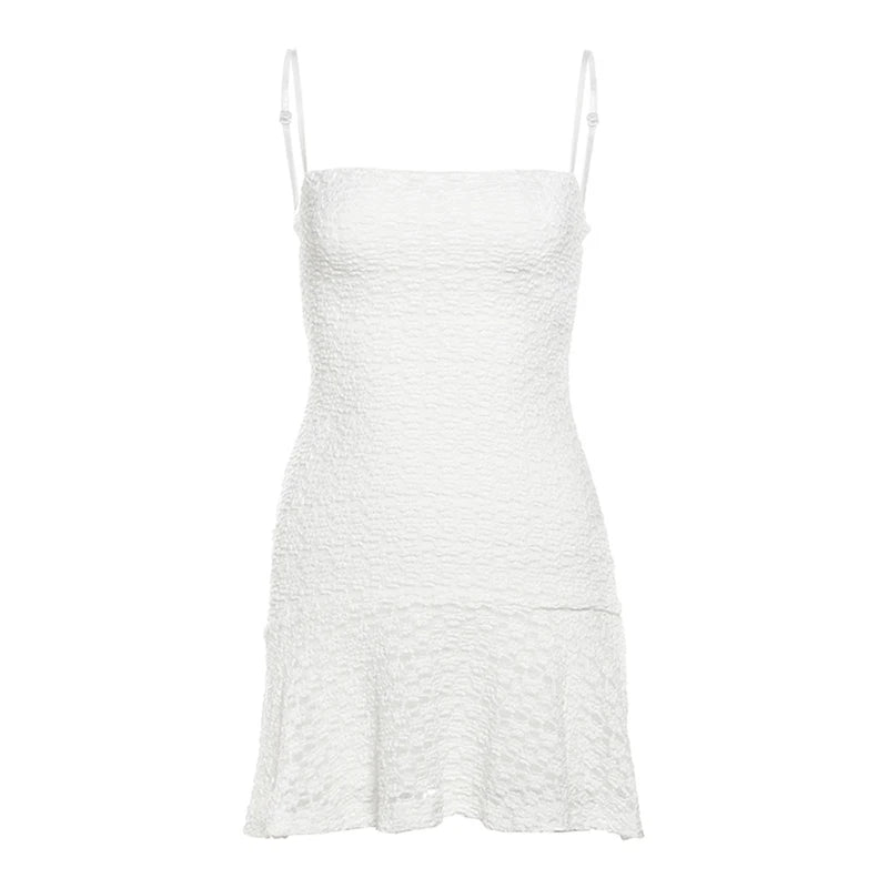 Sweet Elegant Style Mini Sling Off Shoulder Backless Sleeveless Dress