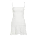 Sweet Elegant Style Mini Sling Off Shoulder Backless Sleeveless Dress