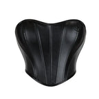 Leather Strapless Corset Top With Boning For Sleek Shaping