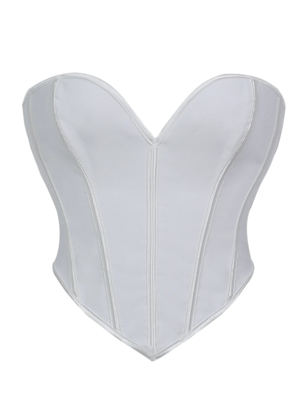 V Neck Matte Strapless Corset Top For Sleek Shaping