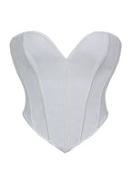 V Neck Matte Strapless Corset Top For Sleek Shaping