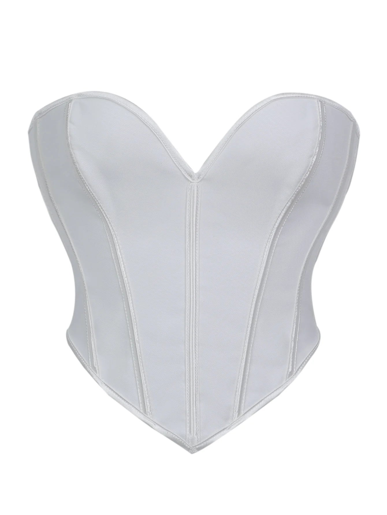 V Neck Matte Strapless Corset Top For Sleek Shaping