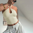Halter Backless Bandage Crop Top