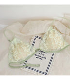 Whisper Lace Wireless Bralette Set In Ultra Thin Embroidered Mesh For Small Busts Delicate Comfort