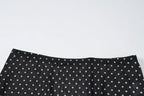 Vintage Polka Dot Dress Set With See Through Top And Long Skirt For Summer Parties