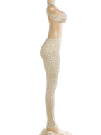 Dot Print Halter Top And Slim Leggings Set