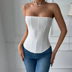 Corsets Women Sexy Sleeveless Breathable Mesh Zip Overbust Bustier Bodice