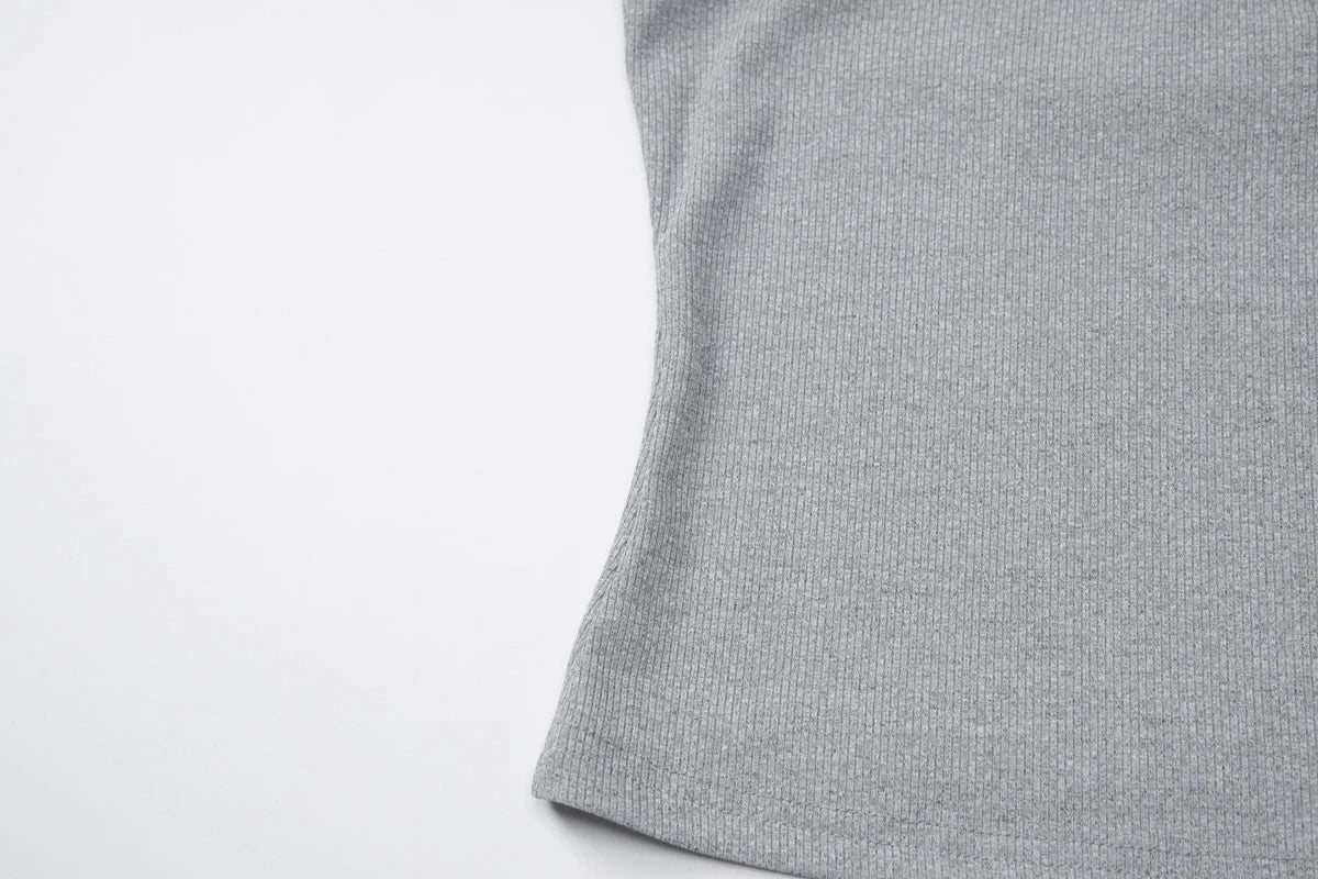 Square Collar Backless Single Breasted Ruffles Camisole