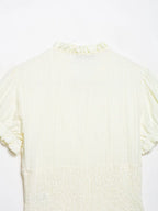 Elegant Chest Cutout Top With Elastic Waist