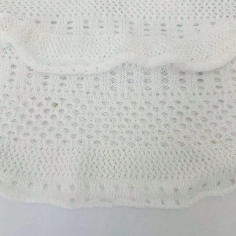 Sexy Women Knit Beach Dress Hollow Out Sleeveless Bikini Cover-Ups Mini Dress