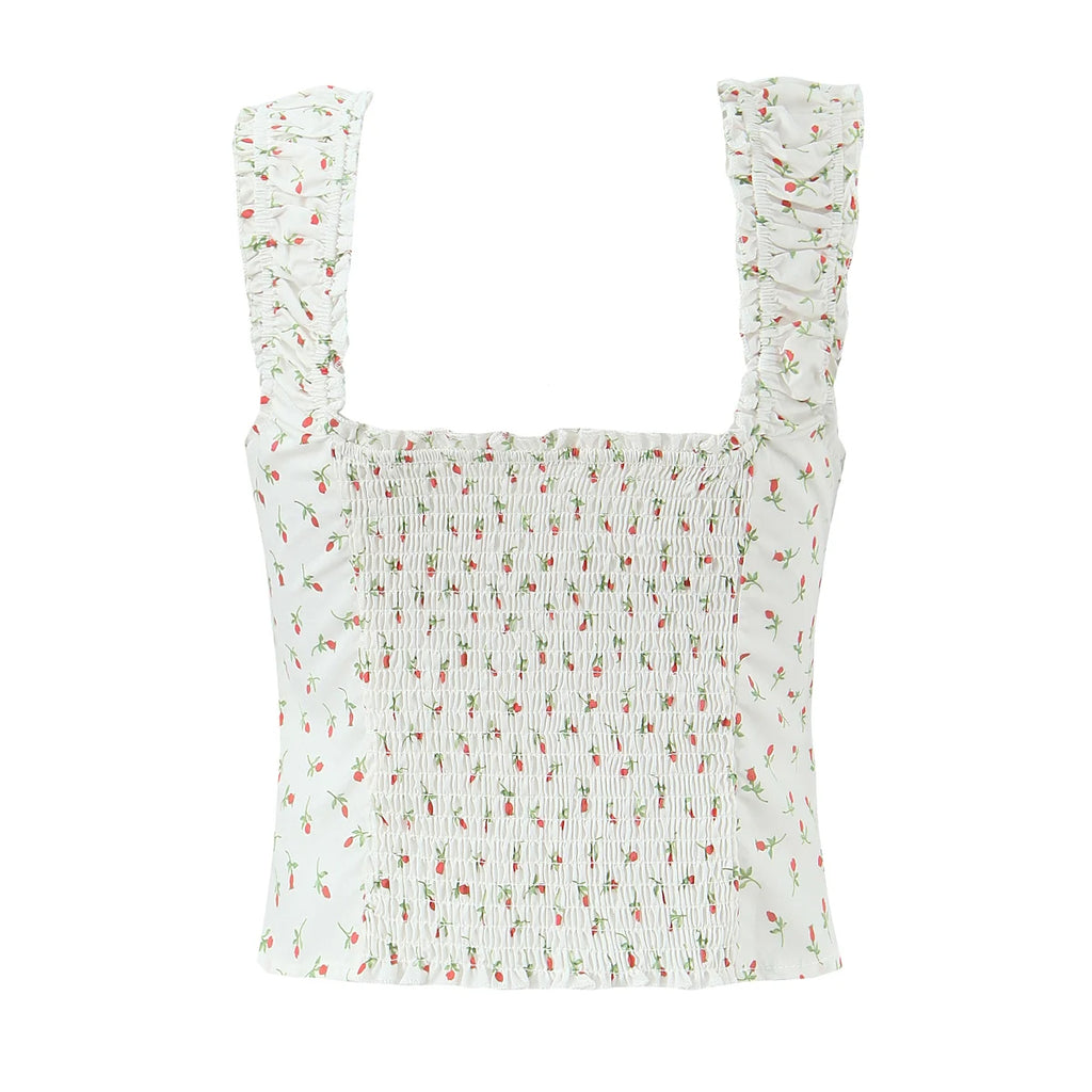 Radiant Bow Accent Ruched Bust Tank Top With Open Button Front And Rope Laced Waist Mini Skirt Set