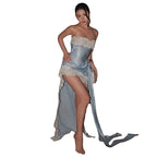 Patchwork Jacquard Hollow Party Dress
