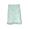 Sweet Vintage Elegant Floral Plaid Skirt In Green With Mesh Detail