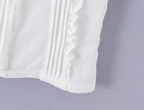 Sleek Backless V Neck Bow Crop Camisole Top
