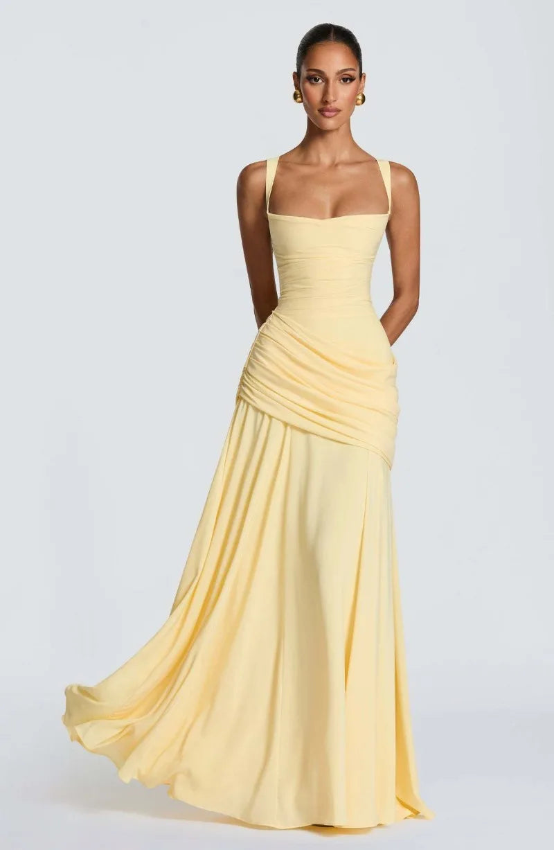 Backless High Waisted Dress