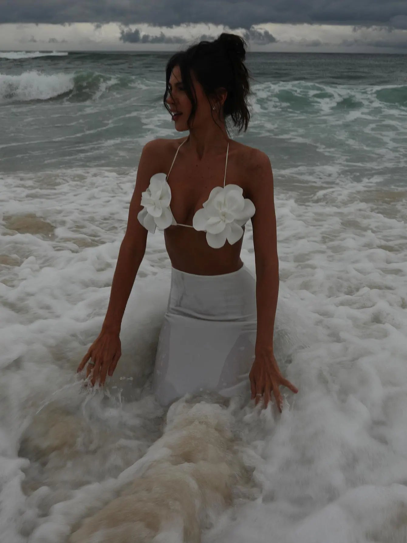 Three Piece Bandage Bikini With Skirt Bathing Suit For Women Brazilian Style A Line Skirt Summer Swimwear