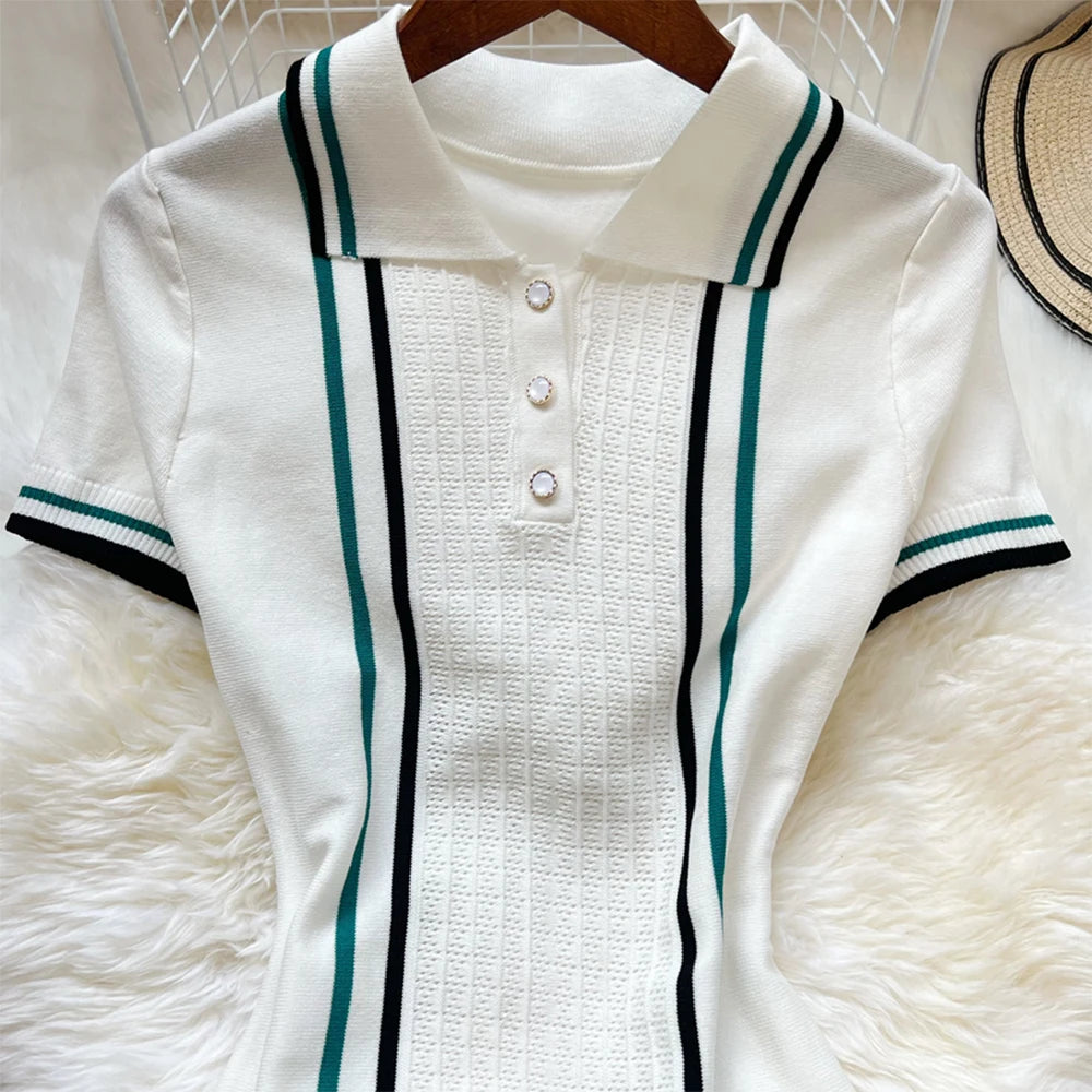 Knit Mini Dress With Ruffles