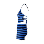 Top and Shorts Set for Women Backless Tank Two Piece