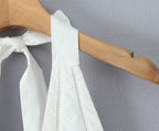 Sexy White Bow Halter V neck Open Buttons Slim Tank Top Women Spliced Ruffles Lace Hem Sleeveless Backless