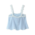Patchwork Lace Camisole Top And Midi Skirt Set