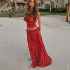 Elegant Backless Sleeveless Set with Adjustable Strap