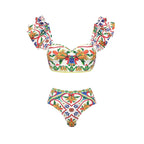 Vacation Underwire Bikini Set With Skirt High Waist Flirty Swimwear