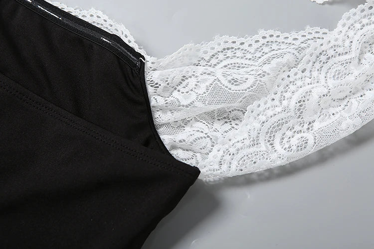 Punk Patchwork Mesh Halter Tank Top Y2K Vibe With Lace Up Details