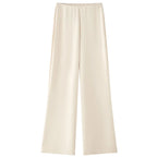 Elegant Satin Two Piece Set With Off Shoulder Top And High Waist Trousers