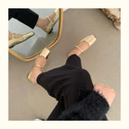 Mary Jane Flats With Square Toe Buckle Strap Retro Styled Women's Shoes