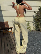 Vacation Set Tank Top And Wide Leg Pants